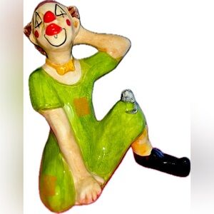 Made In Italy porcelain clown figurine Vintage